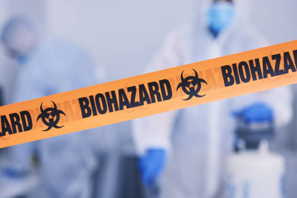 Professional Biohazard technician working in College Corner, OH